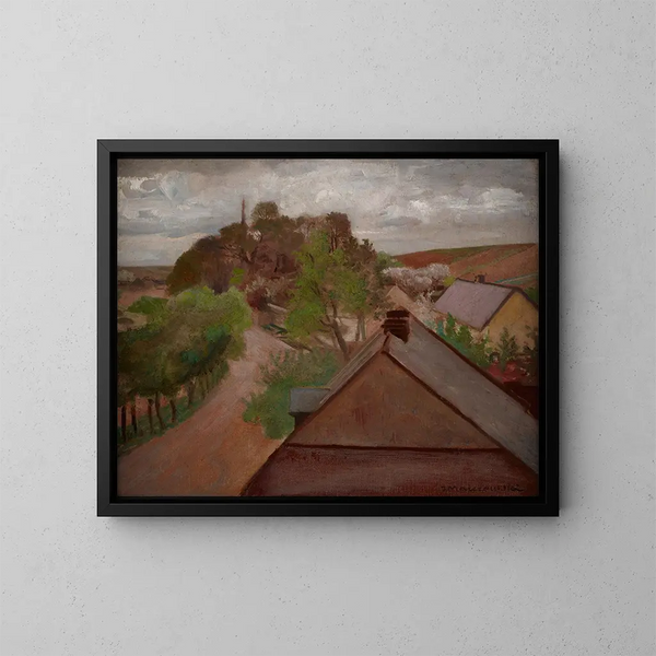 Rural landscape with a road - Jacek Malczewski — framed artwork on a wall