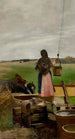 Hija en un pozo - Jacek Malczewski — vista de la obra