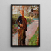 Paisaje con el hijo del artista en un camino - Jacek Malczewski — cuadro enmarcado en la pared