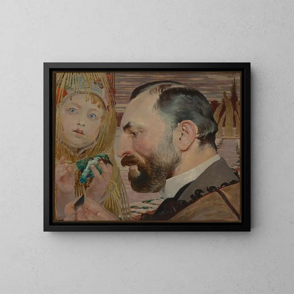 Retrato de Feliks Jasieski - Jacek Malczewski — cuadro enmarcado en la pared