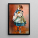Portrait of Julia, the artist's daughter, with a doll - Jacek Malczewski — framed artwork on a wall