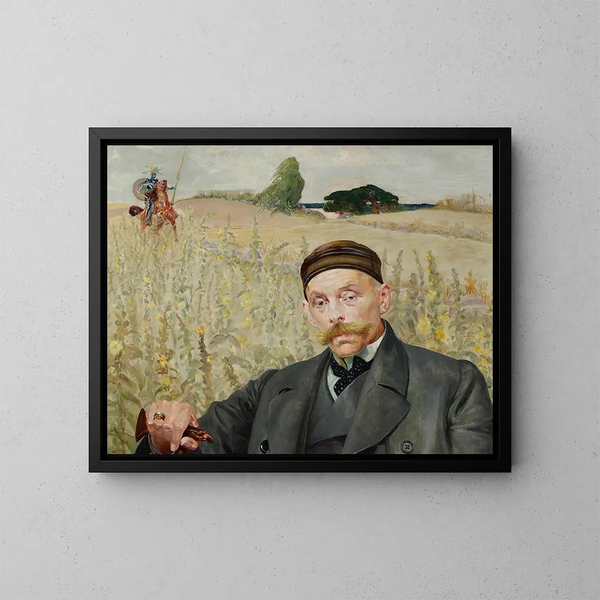 Retrato de Wacław Karczewski - Jacek Malczewski — cuadro enmarcado en la pared