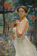 Portrait of a woman in front of a rowan tree grove - Jacek Malczewski — artwork view