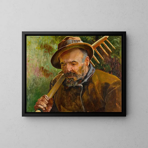 Retorno a los campos - Jacek Malczewski — cuadro enmarcado en la pared