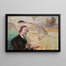 Self-portrait with a Polish Road - Jacek Malczewski — framed artwork on a wall