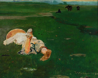 Jacek Malczewski - Shepherd girl in a meadow.webp