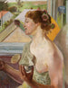 Burbujas de jabón Mujer con una taza - Jacek Malczewski — vista de la obra