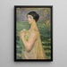 Mujer junto al mar - Jacek Malczewski — cuadro enmarcado en la pared