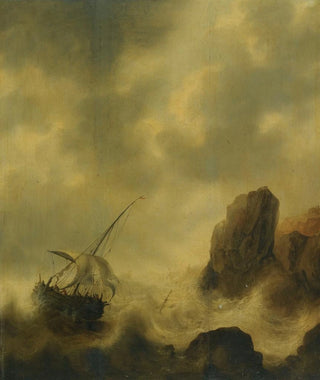 Jacob Adriaensz Bellevois - A Ship Foundering Off A Rocky Coast.webp