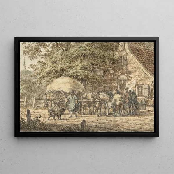 Jacob Cats - Halte voor een herberg in zomertijd.webp