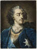 Retrato de Luis XV - Jacob Christoph Le Blon — vista de la obra