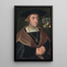 Retrato de Mathias Mulich 1470-1528 Alcalde de Lübeck - Jacob Claesz van Utrecht — cuadro enmarcado en la pared