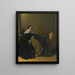 an elegant young woman and an old girl in an interior - Jacob Duck — framed artwork on a wall
