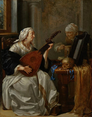 Jacob Duck - Woman Playing a Theorbo.webp