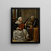 de mujer tocando el theorbe - Jacob Duck — cuadro enmarcado en la pared