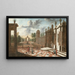 Architectural view painting with characters - Jacob Ferdinand Saeys — framed artwork on a wall