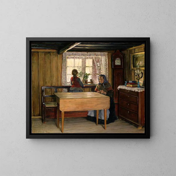 Visitar a la abuela - Jacob Glersen — cuadro enmarcado en la pared
