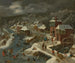 a winter landscape with the Flight into Egypt - Jacob Grimmer — artwork view