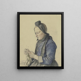 Jacob Happ - Schwlmer Mdchen strickend.webp