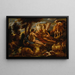 Mercure tocando la flauta para dormir a Argus con Io transformada en una vaca blanca - Jacob Jordaens — cuadro enmarcado en la pared