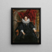 Retrato de Catharina Behaghel - Jacob Jordaens — cuadro enmarcado en la pared