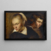 Study of Heads - Jacob Jordaens — framed artwork on a wall