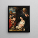 L'Adoration des bergers - Jacob Jordaens — cuadro enmarcado en la pared