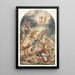 La Conversion de Saul avec le Christ et la croix - Jacob Jordaens — framed artwork on a wall