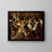 La Fiesta del Rey de las Judías - Jacob Jordaens — cuadro enmarcado en la pared