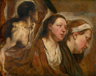 Jacob Jordaens - Two Female Heads and Torso of a Warrior.webp