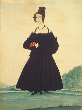 Jacob Maente - Woman in Landscape Holding Red Book.webp