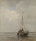 Bateau de pêche à proue bombée sur la plage de Scheveningen - Jacob Maris — artwork view