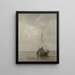 Bateau de pêche à proue bombée sur la plage de Scheveningen - Jacob Maris — framed artwork on a wall