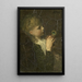 Girl with a peacock feather - Jacob Maris — framed artwork on a wall