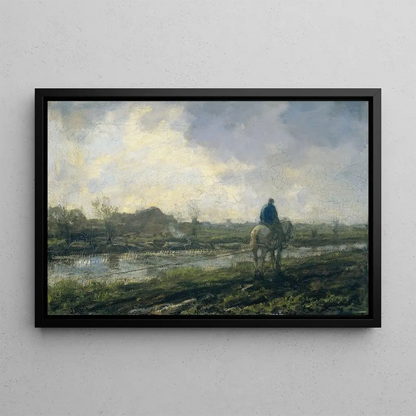 Sentier de halage - Jacob Maris — cuadro enmarcado en la pared