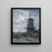 Moulin au clair de lune - Jacob Maris — framed artwork on a wall
