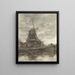 Moulin et pont du Noordwestbuitensingel à La Haye - Jacob Maris — framed artwork on a wall