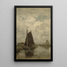 Ships in Cloudy Weather - Jacob Maris — framed artwork on a wall
