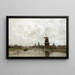 Les cinq moulins - Jacob Maris — framed artwork on a wall