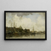 Urban landscape painting with a domed church - Jacob Maris — framed artwork on a wall