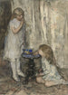 Two girls blowing bubbles - Jacob Maris — artwork view