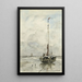 Visserspink painting on the beach - Jacob Maris — framed artwork on a wall
