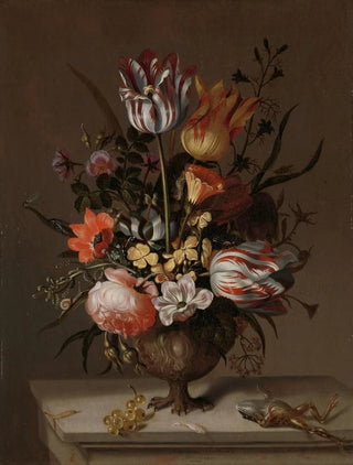 Jacob Marrel - Still Life with a Vase of Flowers and a Dead Frog.webp