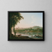 the distant view of Rome across the Tiber - Jacob More — framed artwork on a wall
