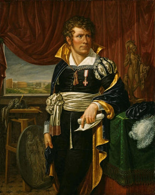Jacob Munch - Portrait of the Sculptor Bertel Thorvaldsen.webp