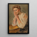 Retrato de la niña Elsa - Jacob Nöbbe — cuadro enmarcado en la pared