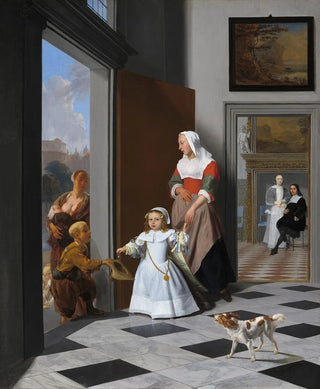 Jacob Ochtervelt - A Nurse and a Child in an Elegant Foyer.webp