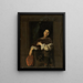 Cavalier with an open window - Jacob Ochtervelt — framed artwork on a wall