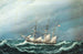 dos fragatas danesas en una tormenta señalándose mutuamente - Jacob Petersen — vista de la obra