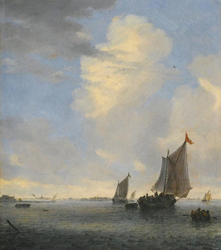Jacob Salomonsz van Ruysdael - Wijdschip And Other Small Dutch Vessels At The Mouth Of An Estuary.webp